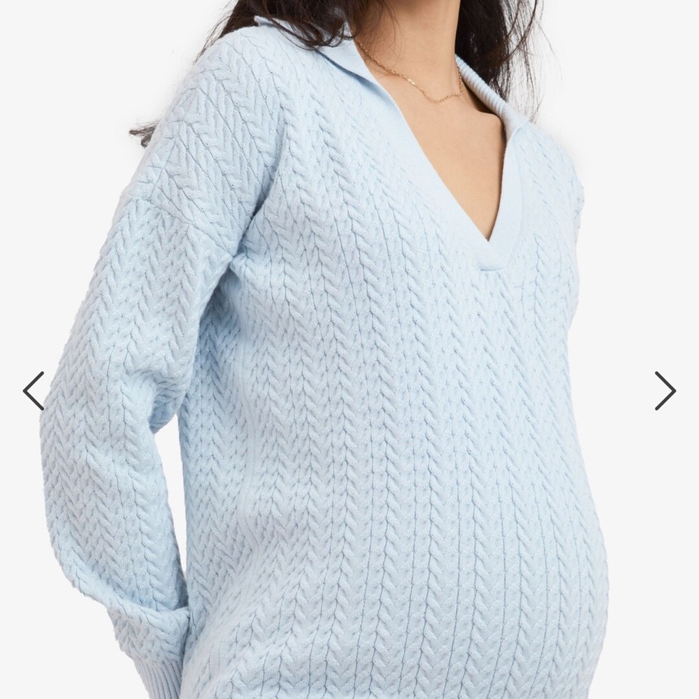 BNWT Hatch The Luna Cable Knit Sweater - Frost